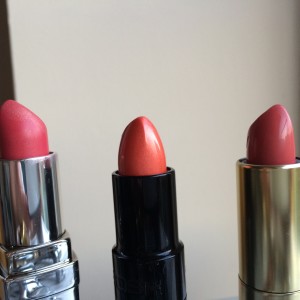 Coral toned lipsticks
